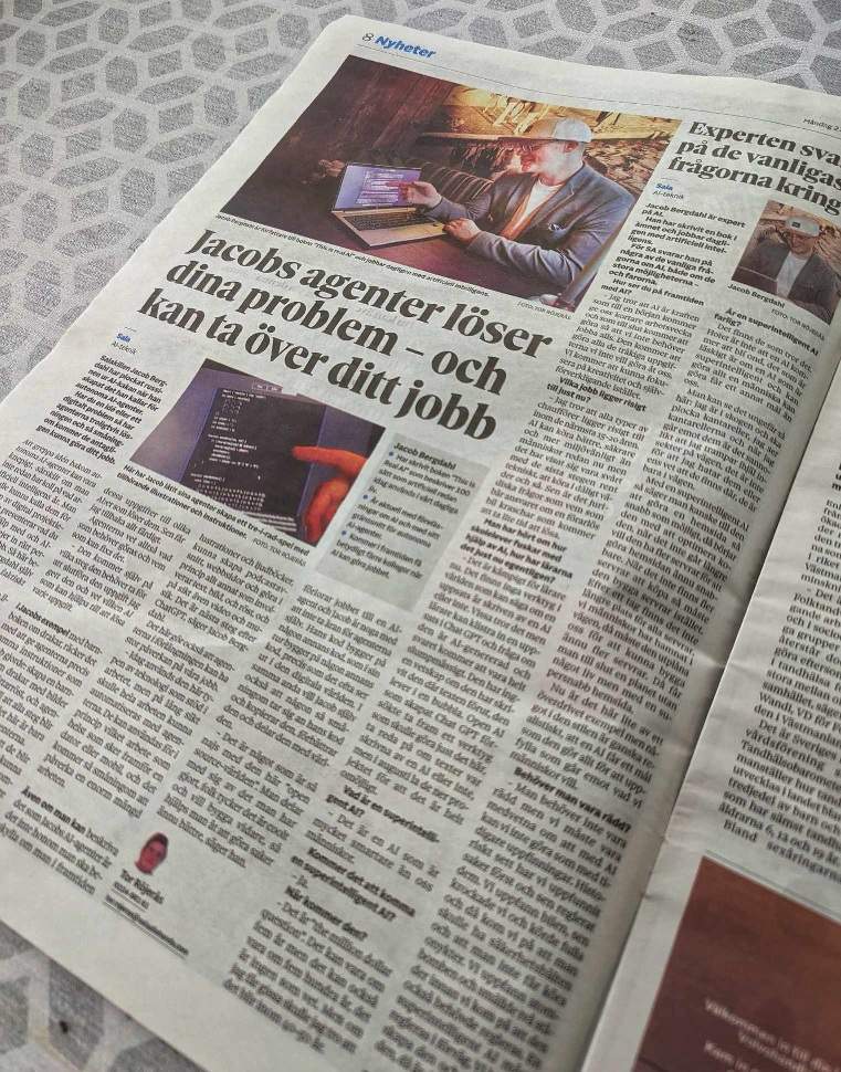 Jacob's architecture for running autonomous AI agents in Sala Allehanda